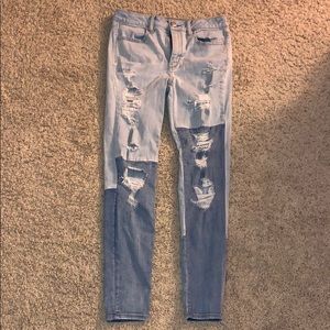 American Eagle Two-toned High Waisted Jeans